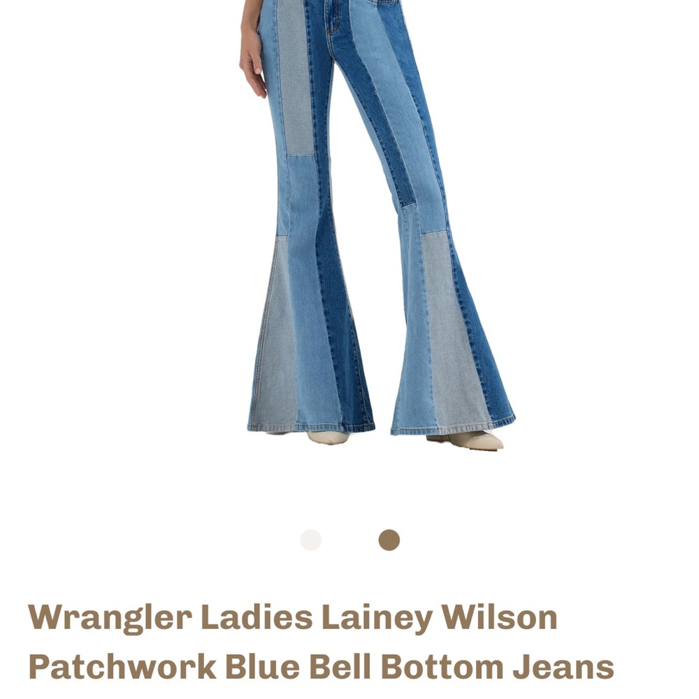 Wrangler Blue Flare Patchwork Jeans